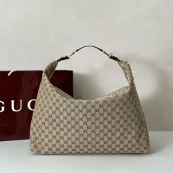 Premio Replica Gucci 864485 Brera borsa a tracolla grande da uomo Marrone Imitazione Outlet