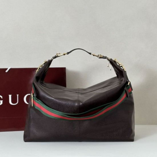 Premio Replica Gucci 864485 Brera borsa a tracolla grande da uomo Caffè Imitazione Outlet