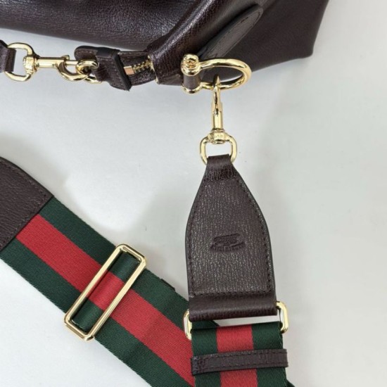 Premio Replica Gucci 864485 Brera borsa a tracolla grande da uomo Caffè Imitazione Outlet
