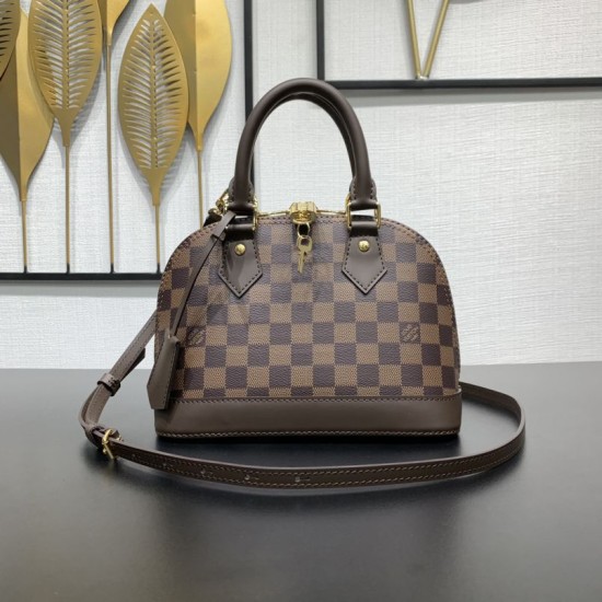 Premio Replica Borsa a mano Louis Vuitton N40606 Alma BB Marrone Imitazione Outlet