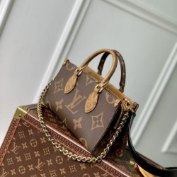 Premio Replica LV M14236 Borsa a catena OnTheGo East West Marrone Imitazione Outlet