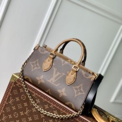Premio Replica LV M14236 Borsa a catena OnTheGo East West Marrone Imitazione Outlet