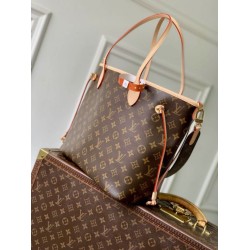Premio Replica Borsa LV M28407 Neverfull Inside Out MM marrone Imitazione Outlet
