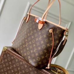 Premio Replica Borsa LV M28407 Neverfull Inside Out MM marrone Imitazione Outlet