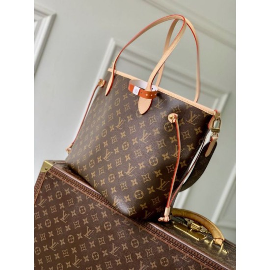 Premio Replica Borsa LV M28407 Neverfull Inside Out MM marrone Imitazione Outlet