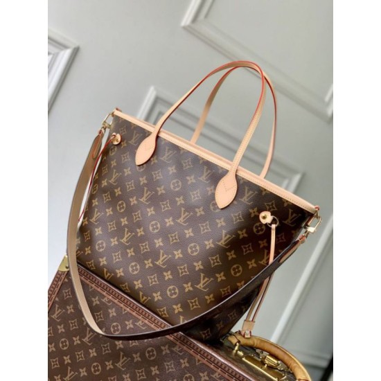 Premio Replica Borsa LV M28407 Neverfull Inside Out MM marrone Imitazione Outlet