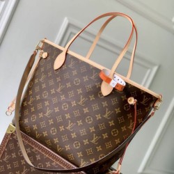 Premio Replica Borsa LV M28407 Neverfull Inside Out MM marrone Imitazione Outlet