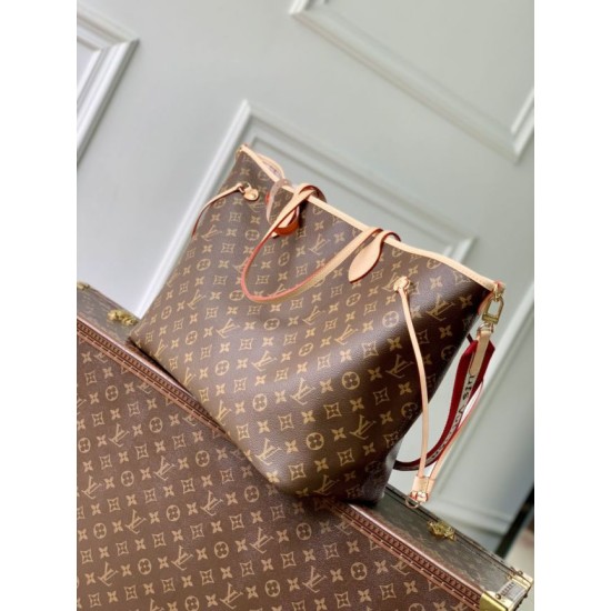 Premio Replica Borsa tote LV M15124 Neverfull Inside Out GM marrone Imitazione Outlet