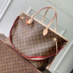 Premio Replica Borsa tote LV M15124 Neverfull Inside Out GM marrone Imitazione Outlet