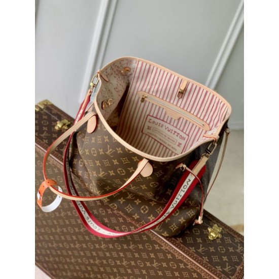 Premio Replica Borsa tote LV M15124 Neverfull Inside Out GM marrone Imitazione Outlet