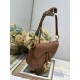 Premio Replica Borsa Dior Saddle pelle di vitello liscia marrone Imitazione Outlet