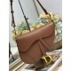 Premio Replica Borsa Dior Saddle pelle di vitello liscia marrone Imitazione Outlet
