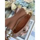 Premio Replica Borsa Dior Saddle pelle di vitello liscia marrone Imitazione Outlet