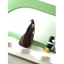 Premio Replica Borsa Chanel 26C Maxi Hobo AS5970 AS5978 scamosciata marrone Imitazione Outlet