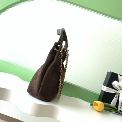 Premio Replica Borsa Chanel 26C Maxi Hobo AS5970 AS5978 scamosciata marrone Imitazione Outlet