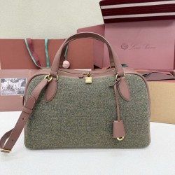 Premio Replica Borsa Needle Loro Piana piccolo/media Caramel Sage Imitazione Outlet