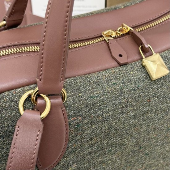 Premio Replica Borsa Needle Loro Piana piccolo/media Caramel Sage Imitazione Outlet