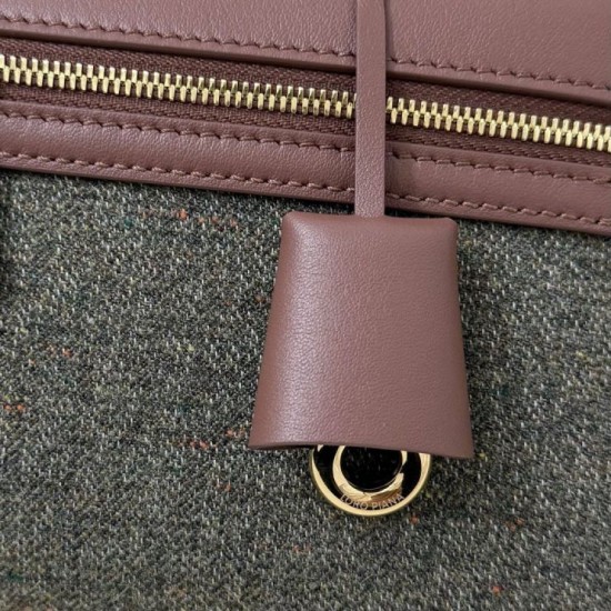Premio Replica Borsa Loro Piana Extra Clutch L29 Caramello Salvia Imitazione Outlet
