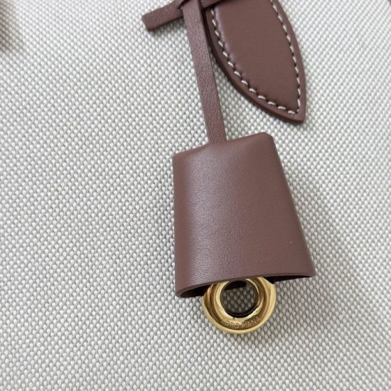 Premio Replica Borsa Needle Loro Piana piccolo/media Tela caramello Imitazione Outlet