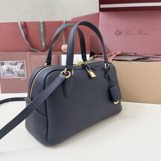 Premio Replica Borsa Needle Loro Piana piccolo/media Blu Royal Scuro Imitazione Outlet