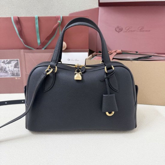 Premio Replica Borsa Needle Loro Piana piccolo/media Nero Imitazione Outlet