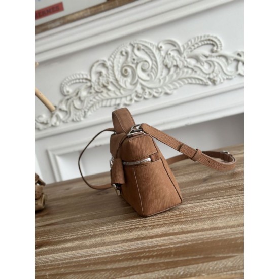 Premio Replica Borsa a tracolla con manico superiore Loro Piana Extra Bag 23 Marrone Imitazione Outlet