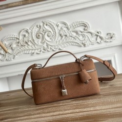Premio Replica Borsa a tracolla con manico superiore Loro Piana Extra Bag 23 Marrone Imitazione Outlet