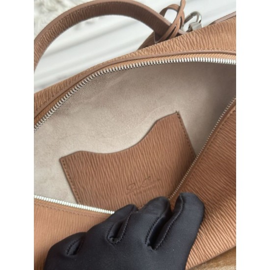 Premio Replica Borsa a tracolla con manico superiore Loro Piana Extra Bag 23 Marrone Imitazione Outlet