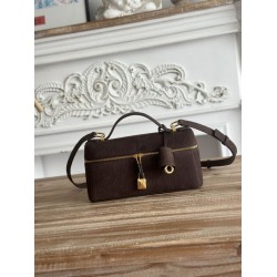 Premio Replica Borsa a tracolla con manico superiore Loro Piana Extra Bag 23 Marrone scuro Imitazione Outlet