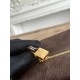 Premio Replica Borsa a tracolla con manico superiore Loro Piana Extra Bag 23 Marrone scuro Imitazione Outlet