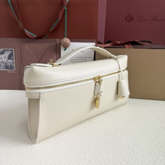Premio Replica Borsa Loro Piana Extra Clutch L29 Bianco Imitazione Outlet