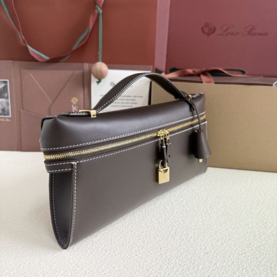 Premio Replica Borsa Loro Piana Extra Clutch L29 Caffè Imitazione Outlet