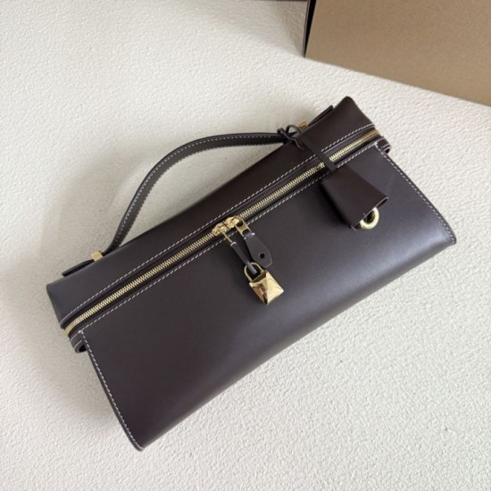 Premio Replica Borsa Loro Piana Extra Clutch L29 Caffè Imitazione Outlet