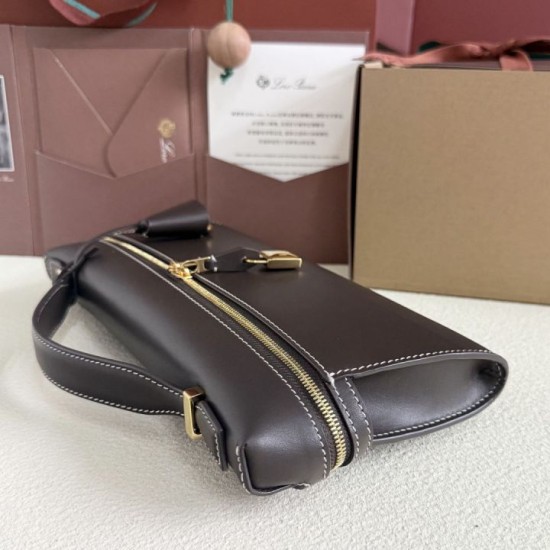 Premio Replica Borsa Loro Piana Extra Clutch L29 Caffè Imitazione Outlet