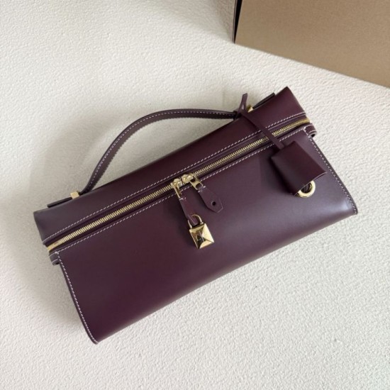 Premio Replica Borsa Loro Piana Extra Clutch L29 Borgogna Imitazione Outlet