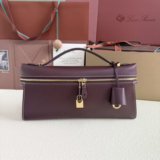 Premio Replica Borsa Loro Piana Extra Clutch L29 Borgogna Imitazione Outlet