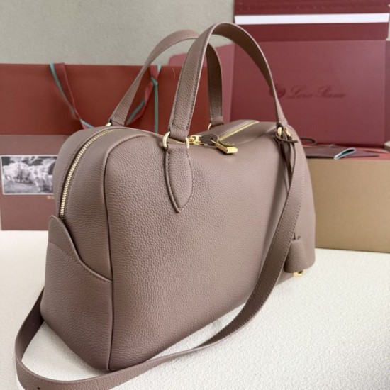 Premio Replica Borsa Needle Loro Piana piccolo/media Roccia grigia Imitazione Outlet