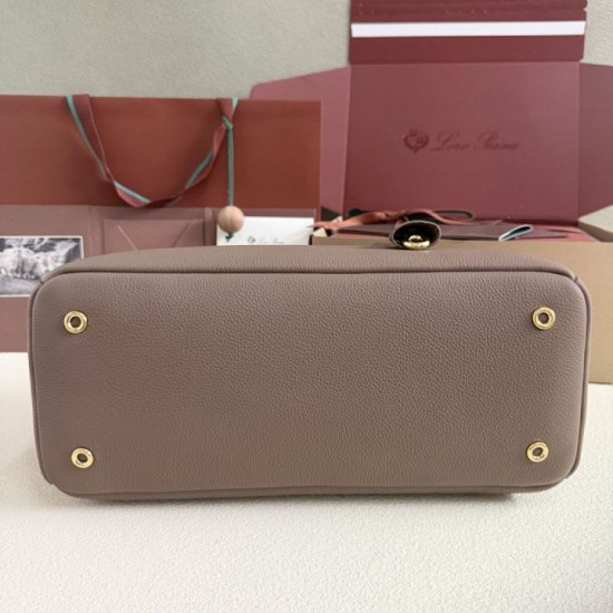 Premio Replica Borsa Needle Loro Piana piccolo/media Roccia grigia Imitazione Outlet