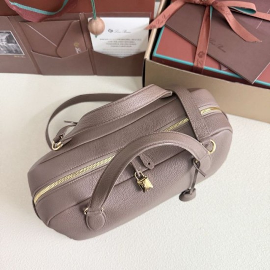 Premio Replica Borsa Needle Loro Piana piccolo/media Roccia grigia Imitazione Outlet