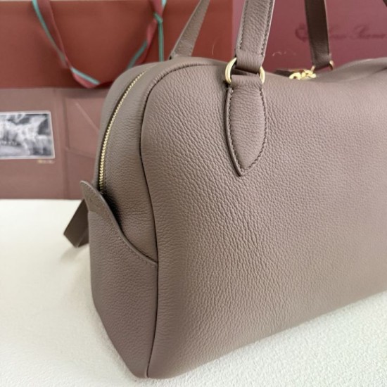 Premio Replica Borsa Needle Loro Piana piccolo/media Roccia grigia Imitazione Outlet