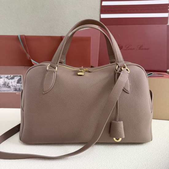 Premio Replica Borsa Needle Loro Piana piccolo/media Roccia grigia Imitazione Outlet
