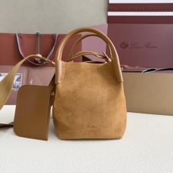 Premio Replica Borsa a secchiello Loro Piana Bale piccola/media Marrone Imitazione Outlet