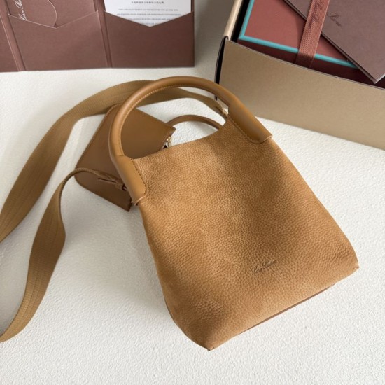 Premio Replica Borsa a secchiello Loro Piana Bale piccola/media Marrone Imitazione Outlet
