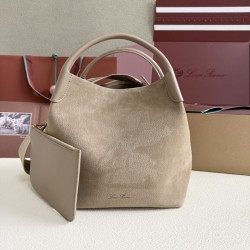 Premio Replica Borsa a secchiello Loro Piana Bale piccola/media grigia Imitazione Outlet