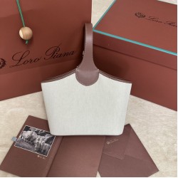 Premio Replica Borsa a cestino Loro Piana Bobbin Marrone Imitazione Outlet