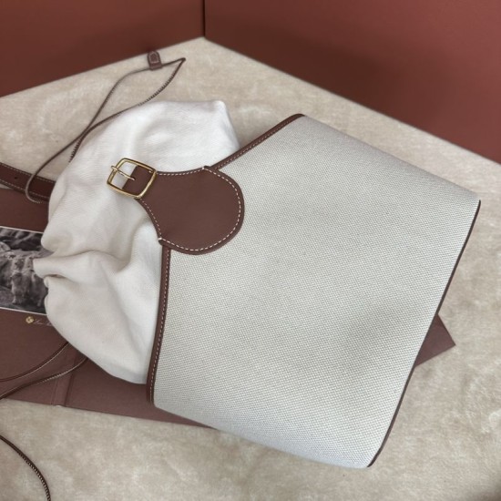 Premio Replica Borsa a cestino Loro Piana Bobbin Marrone Imitazione Outlet