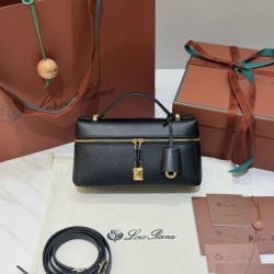 Premio Replica Borse Piana Bale Extra 23 tinta unita Nero Imitazione Outlet