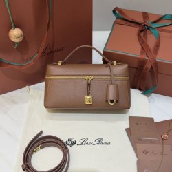 Premio Replica Borse Piana Bale Extra 23 tinta unita Marrone Imitazione Outlet