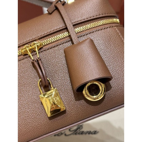 Premio Replica Borse Piana Bale Extra 23 tinta unita Marrone Imitazione Outlet