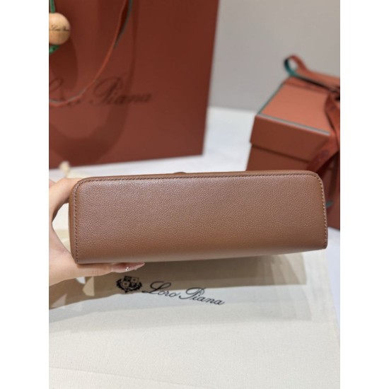 Premio Replica Borse Piana Bale Extra 23 tinta unita Marrone Imitazione Outlet